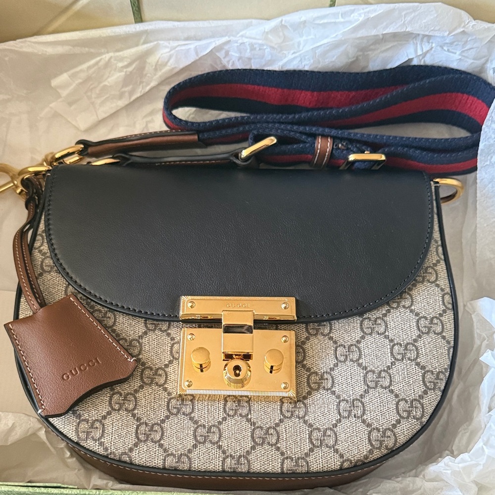 Authentic Gucci Supreme Padlock Crossbody Bag NWOT Reasonable offers welcome